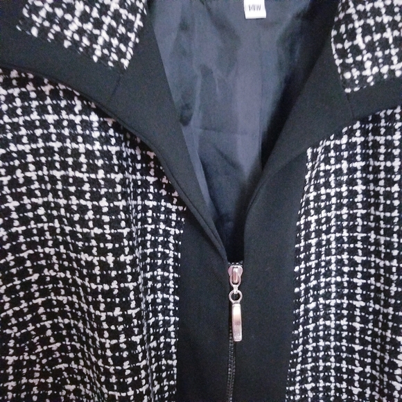 Lined, Lightweight, Tweed, Zip Up Blazer/Jacket - Picture 2 of 10